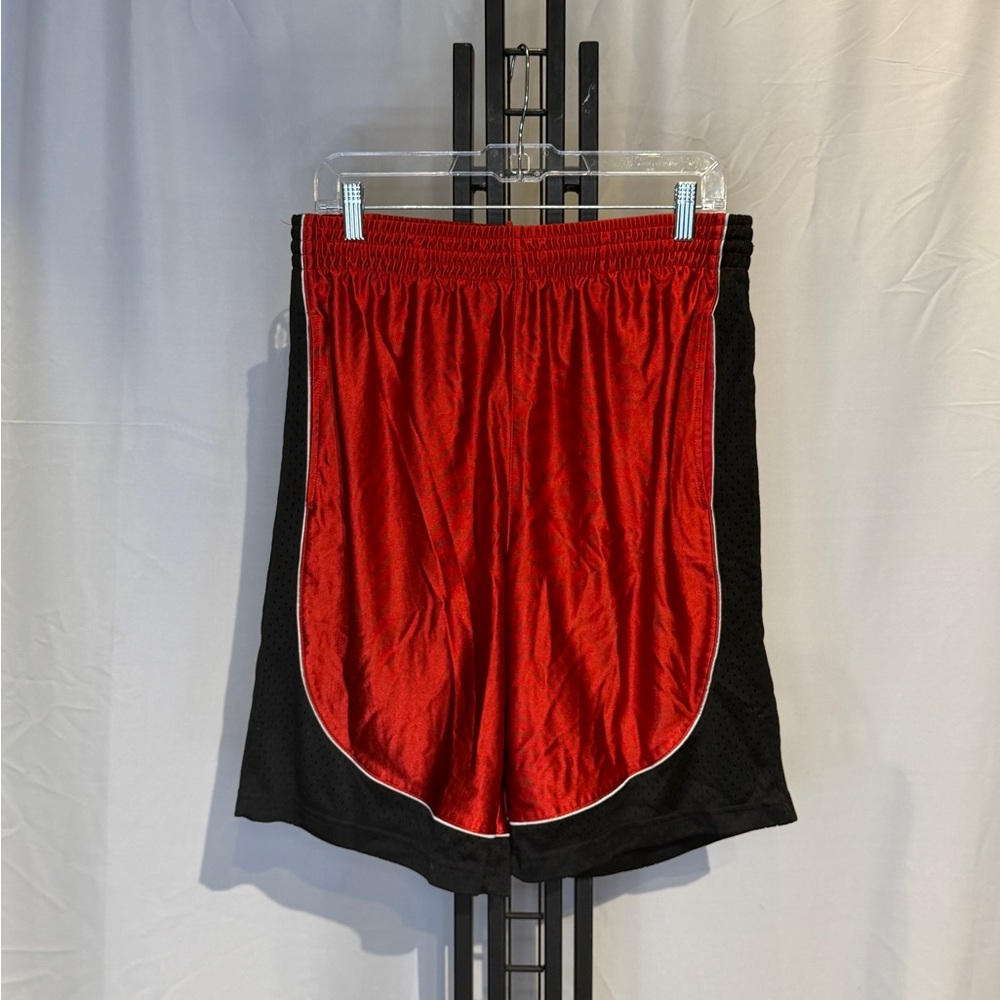 Vibrant Red and‎ Black Men's Athletic Shorts
